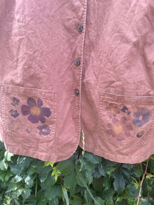 Flower-hammered Linen/Cotton Vest