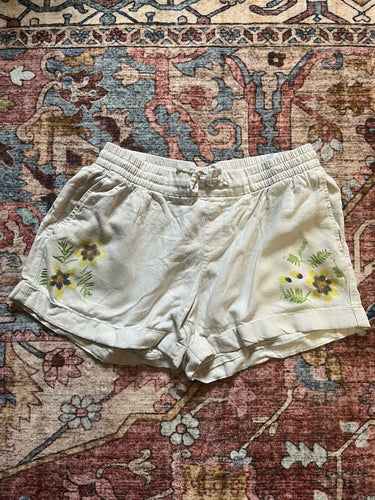 Flower Power Linen Shorts - Medium