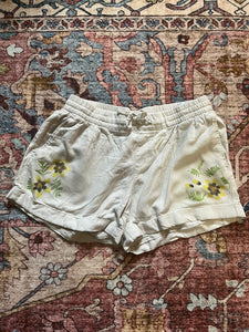 Flower Power Linen Shorts - Medium