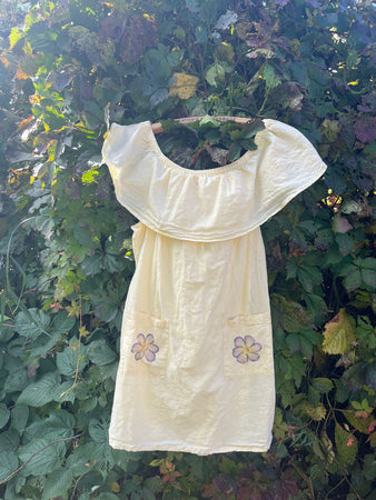 Cosmo Flower Linen/Cotton Dress