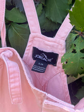 Flower-Hammered Pink Cotton Flower Overalls