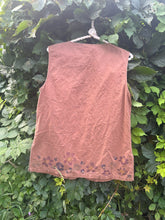 Flower-hammered Linen/Cotton Vest